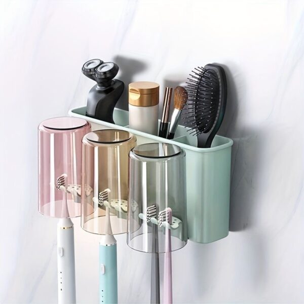 Toothbrush Holder With 3 Cups
