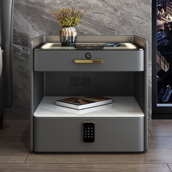 Smart Bedside Table With Wireless Charging