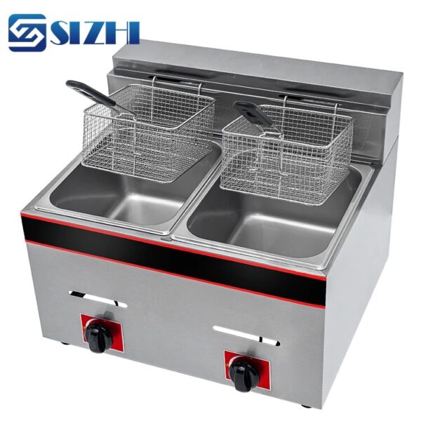 Commercial Double Gas Deep Fryer