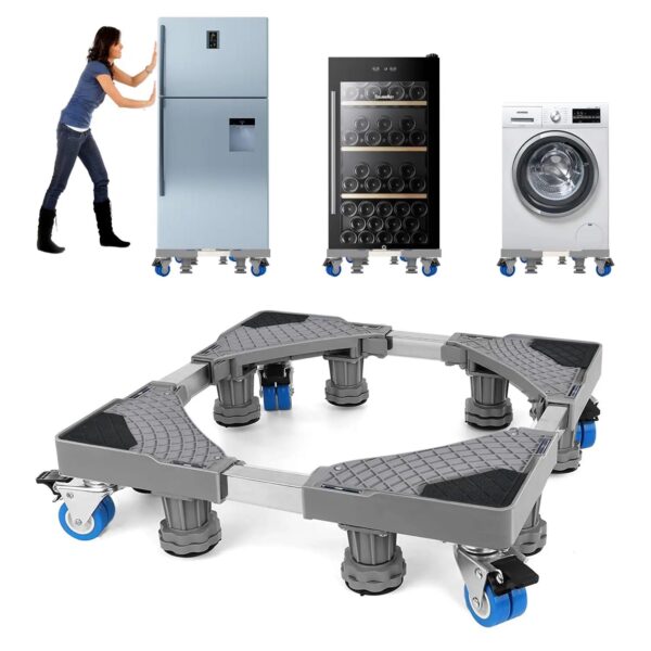Adjustable Washing Machine Base With Wheels