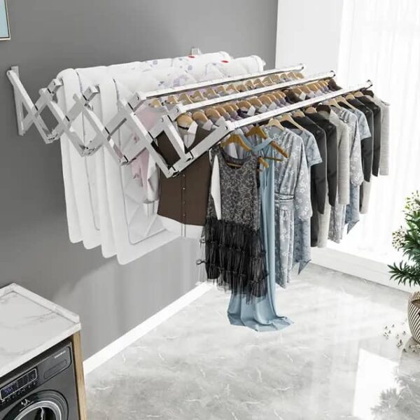 Wall Mounted Foldable Clothes Drying Rack