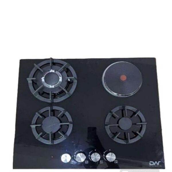 Digiwave Glass Body 3 Gas + 1 Hot plate Burner